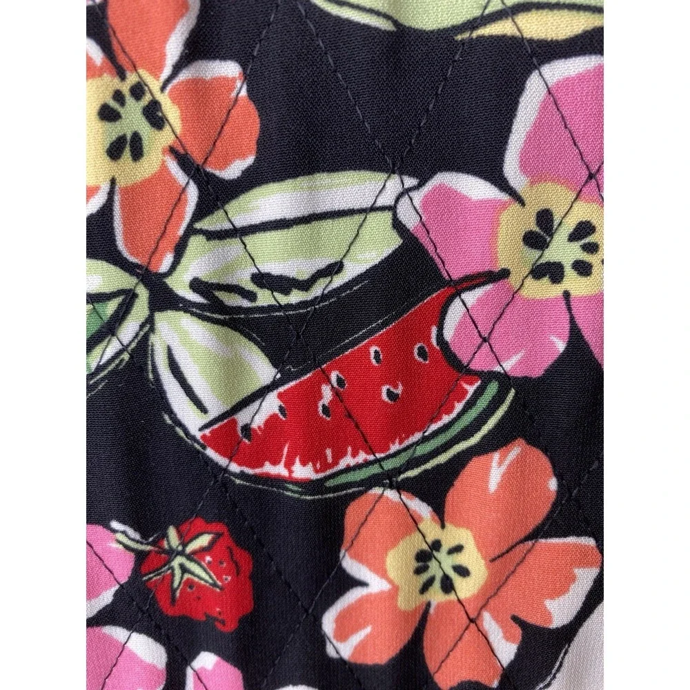 Requirements Woman Quilted Jacket Size‎ 1X Fruity Floral Bloomcore Art To Wear